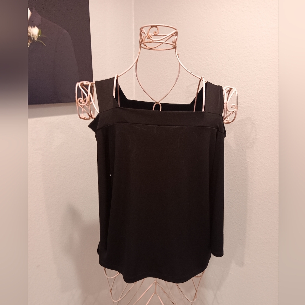 Chicos Black Cold ShoulderTop